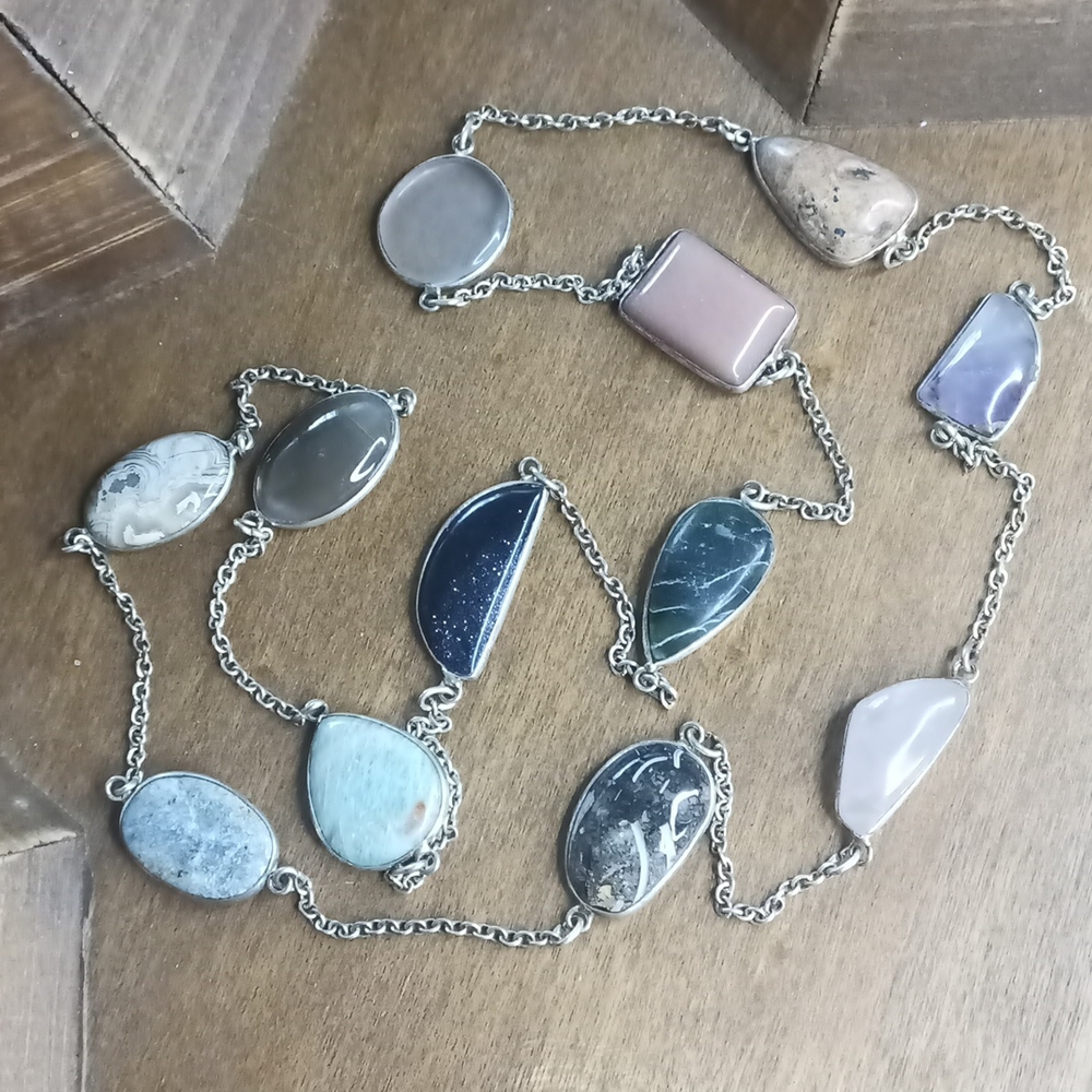 36" multi real stone necklace - Picture 16 of 16